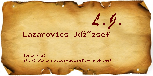 Lazarovics József névjegykártya