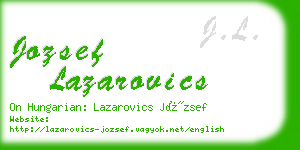 jozsef lazarovics business card